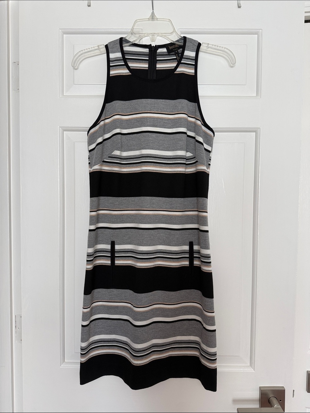 Striped Sleeveless Shift Dress